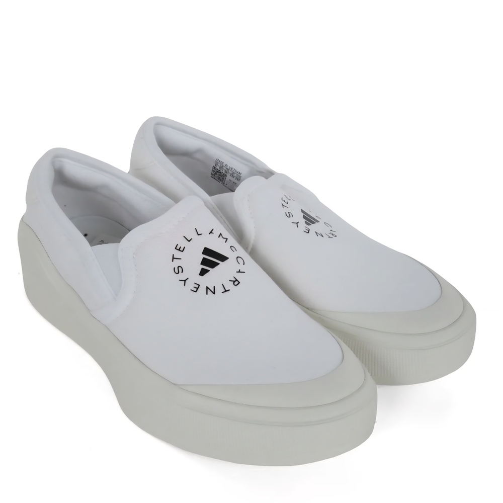 Adidas by Stella Mccartney white canvas slip on sneaker US 5.5/UK 5/eu 38